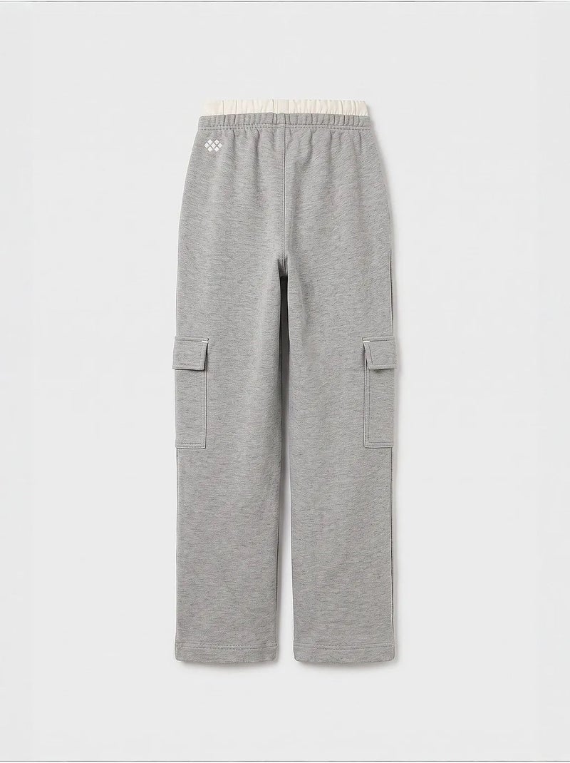Pantalones de chándal juveniles unisex de algodón y poliéster tommy Gris claro - Kiabi