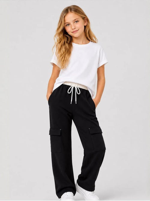 Pantalones de chándal juveniles unisex de algodón y poliéster tommy - Kiabi Pantalones de chándal juveniles unisex de algodón y poliéster tommy - Kiabi