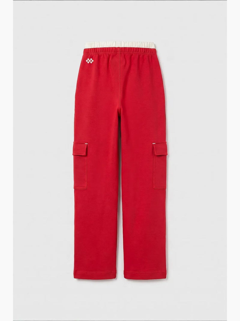 Pantalones de chándal juveniles unisex de algodón y poliéster tommy Rojo - Kiabi