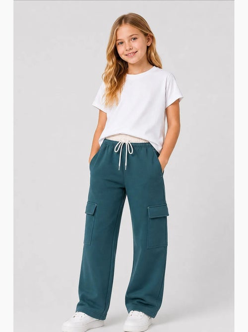 Pantalones de chándal juveniles unisex de algodón y poliéster tommy - Kiabi Pantalones de chándal juveniles unisex de algodón y poliéster tommy - Kiabi