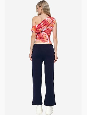 Pantalones de chándal pull-on de pernera ancha busem