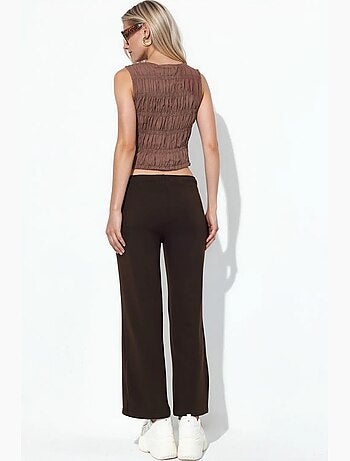 Pantalones de chándal pull-on de pernera ancha busem