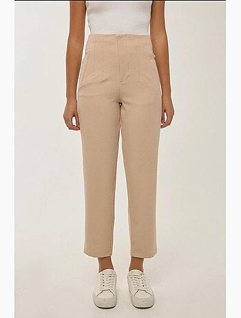 Pantalones de cintura alta ajustados color piel hiccup