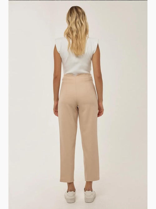 Pantalones de cintura alta ajustados color piel hiccup - Kiabi