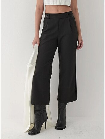 Pantalones de cintura alta con detalle de botones