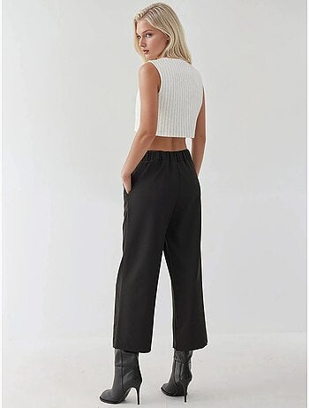 Pantalones de cintura alta con detalle de botones