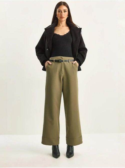 Pantalones de cintura alta y pierna ancha lucci - Kiabi