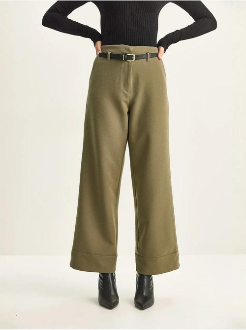 Pantalones de cintura alta y pierna ancha lucci - Kiabi