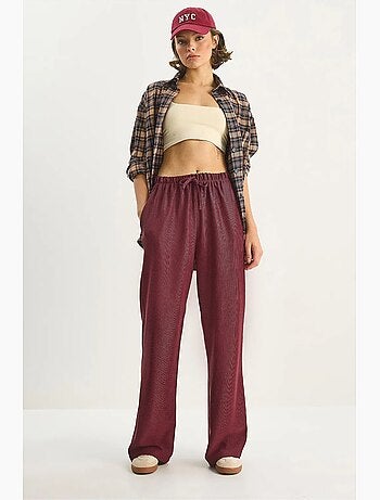 Pantalones de cintura alta y pierna ancha lucci