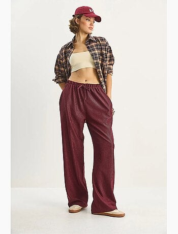 Pantalones de cintura alta y pierna ancha lucci