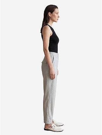 Pantalones de cintura alta y pierna recta con bolsillos my fashion