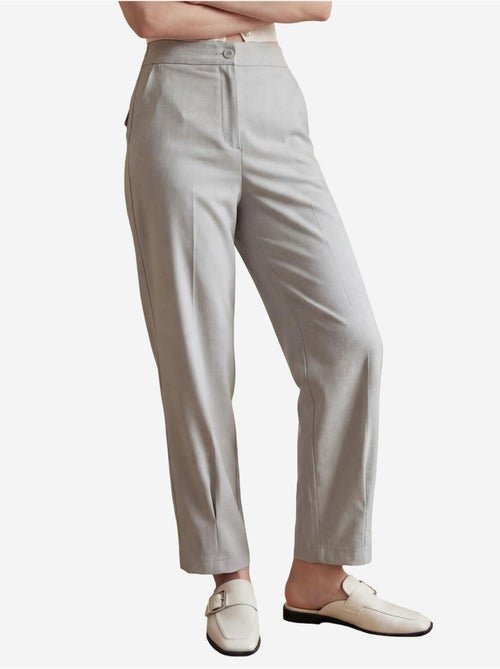 Pantalones de cintura alta y pierna recta con bolsillos my fashion - Kiabi Pantalones de cintura alta y pierna recta con bolsillos my fashion - Kiabi