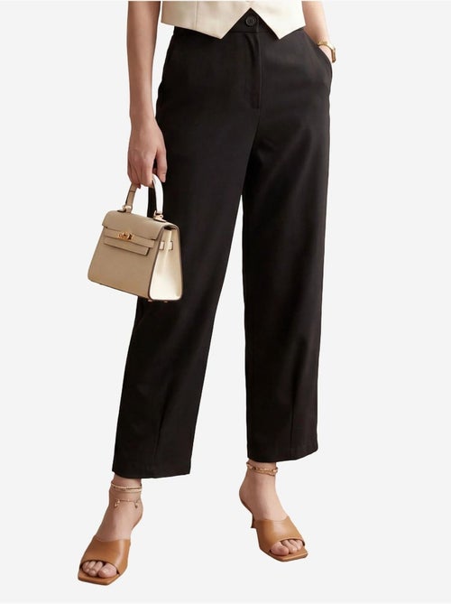 Pantalones de cintura alta y pierna recta con bolsillos my fashion - Kiabi Pantalones de cintura alta y pierna recta con bolsillos my fashion - Kiabi