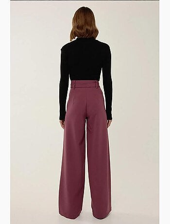 Pantalones de cintura doble y pierna ancha hiccup