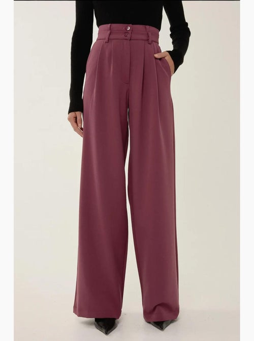Pantalones de cintura doble y pierna ancha hiccup - Kiabi
