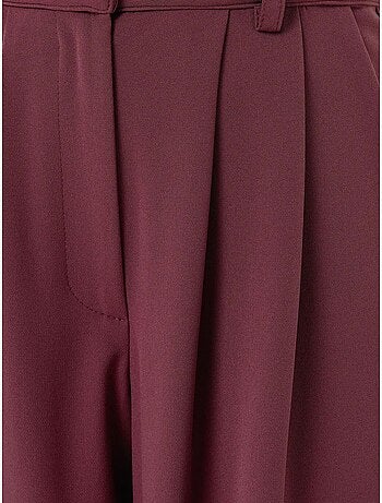 Pantalones de cintura doble y pierna ancha