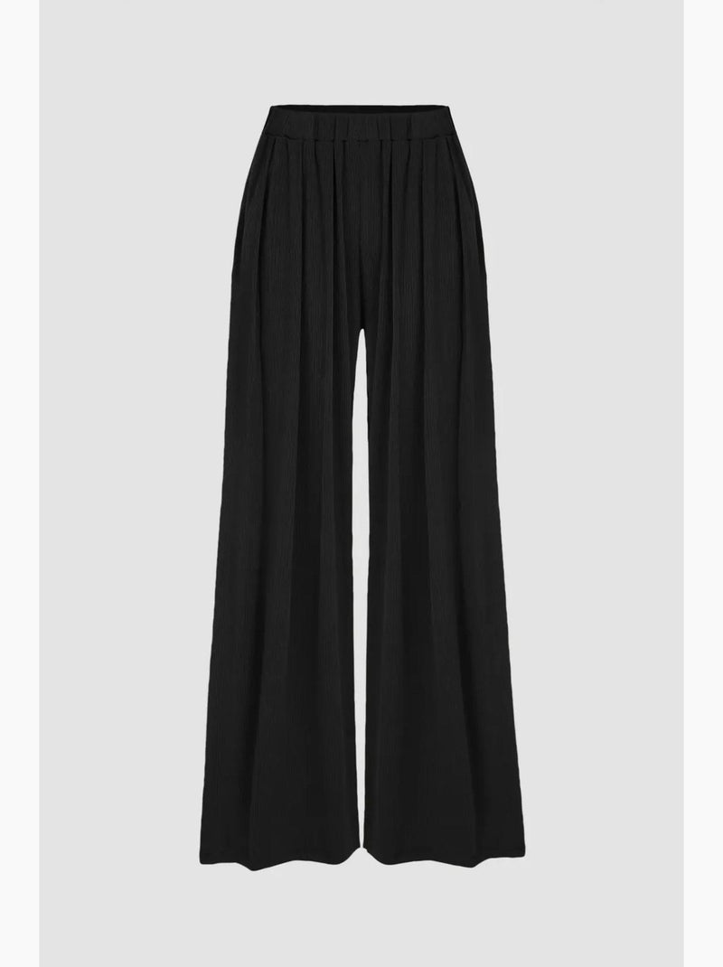 Pantalones de cintura elástica y pierna ancha hiccup Negro - Kiabi