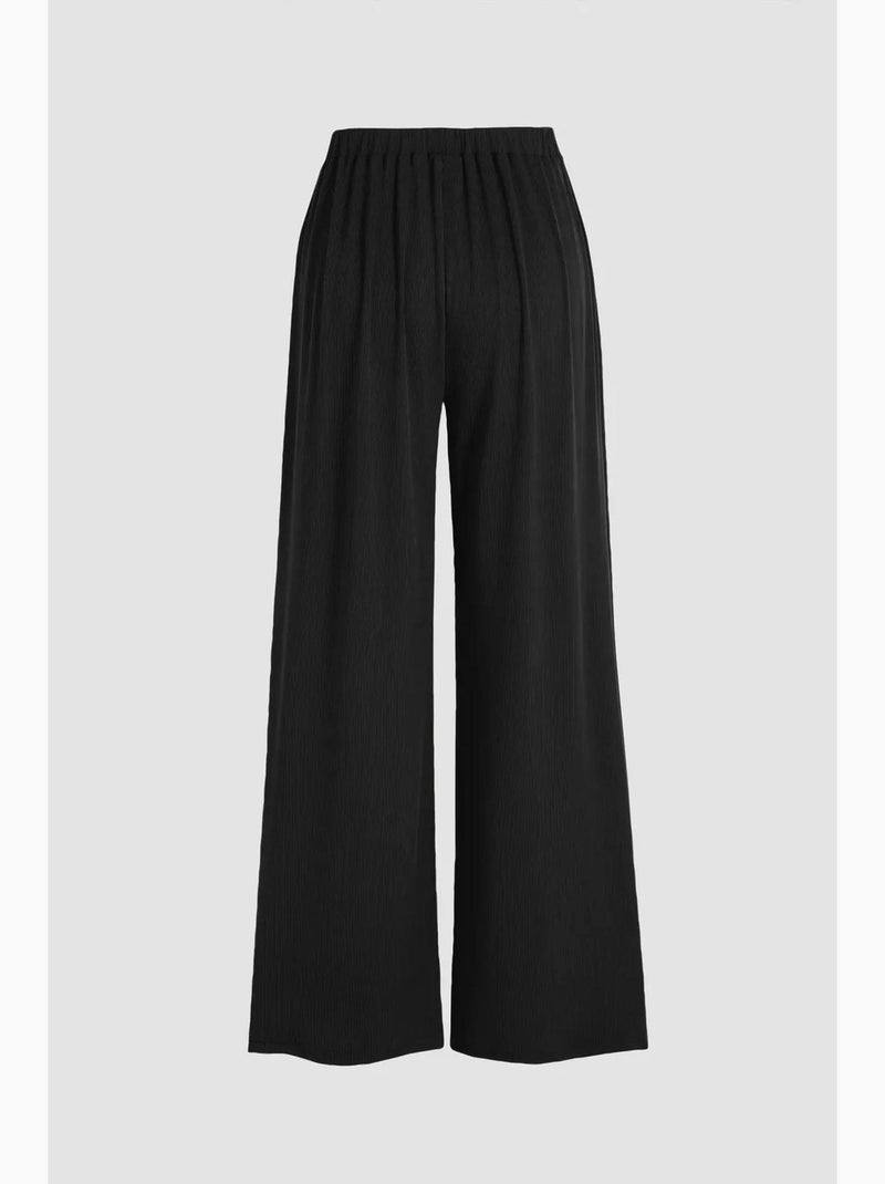 Pantalones de cintura elástica y pierna ancha hiccup Negro - Kiabi