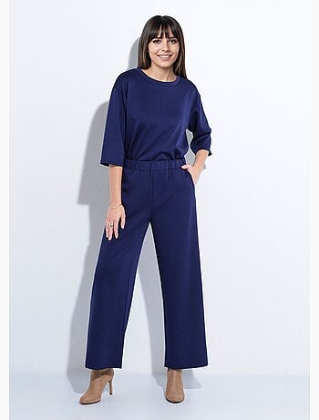 Pantalones de corte cómodo con punto suave - Afibel