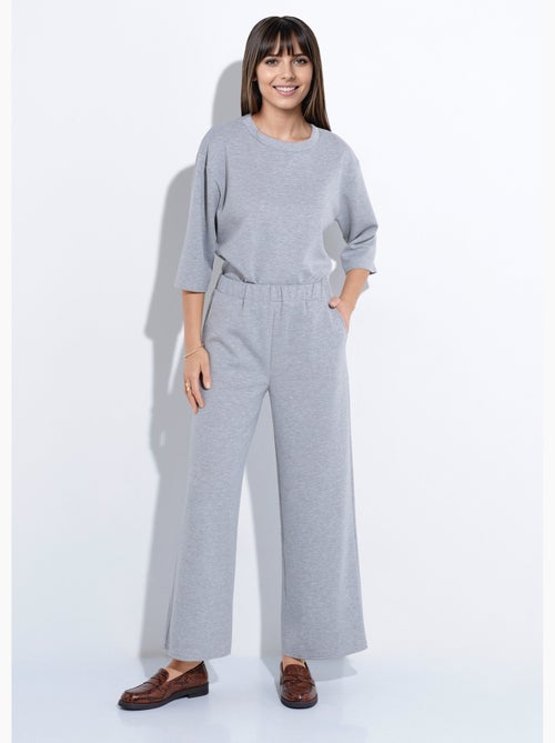 Pantalones de corte cómodo con punto suave - Afibel - Kiabi