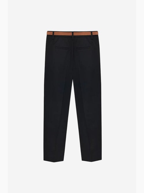 Pantalones de crepé de pernera recta con cinturón dilvin - Kiabi Pantalones de crepé de pernera recta con cinturón dilvin - Kiabi