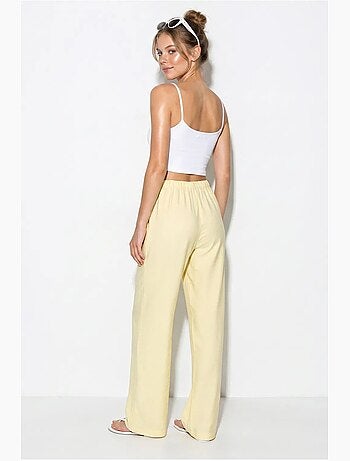 Pantalones de crepé de pierna ancha para mujer lucci