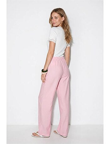 Pantalones de crepé de pierna ancha para mujer lucci