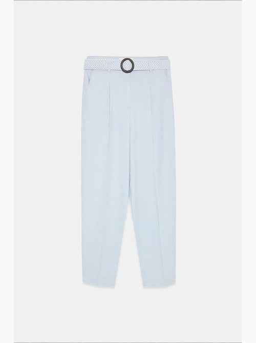 Pantalones de crepé de pierna recta con pinzas dilvin - Kiabi Pantalones de crepé de pierna recta con pinzas dilvin - Kiabi