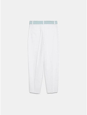 Pantalones de crepé de pierna recta con pinzas dilvin