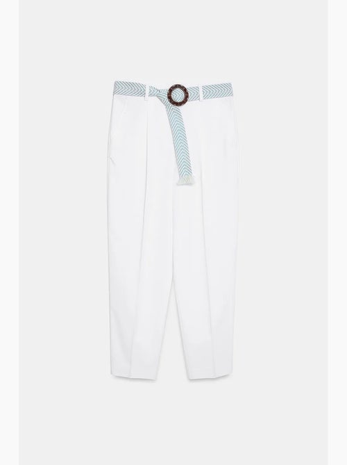 Pantalones de crepé de pierna recta con pinzas dilvin - Kiabi Pantalones de crepé de pierna recta con pinzas dilvin - Kiabi
