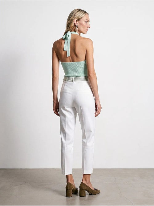Pantalones de crepé de pierna recta con pinzas dilvin - Kiabi Pantalones de crepé de pierna recta con pinzas dilvin - Kiabi