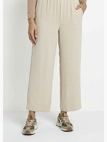 Pantalones de crepé fluidos de pierna ancha - Afibel