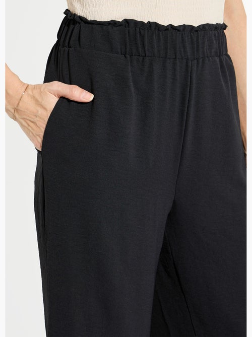 Pantalones de crepé fluidos de pierna ancha - Afibel - Kiabi