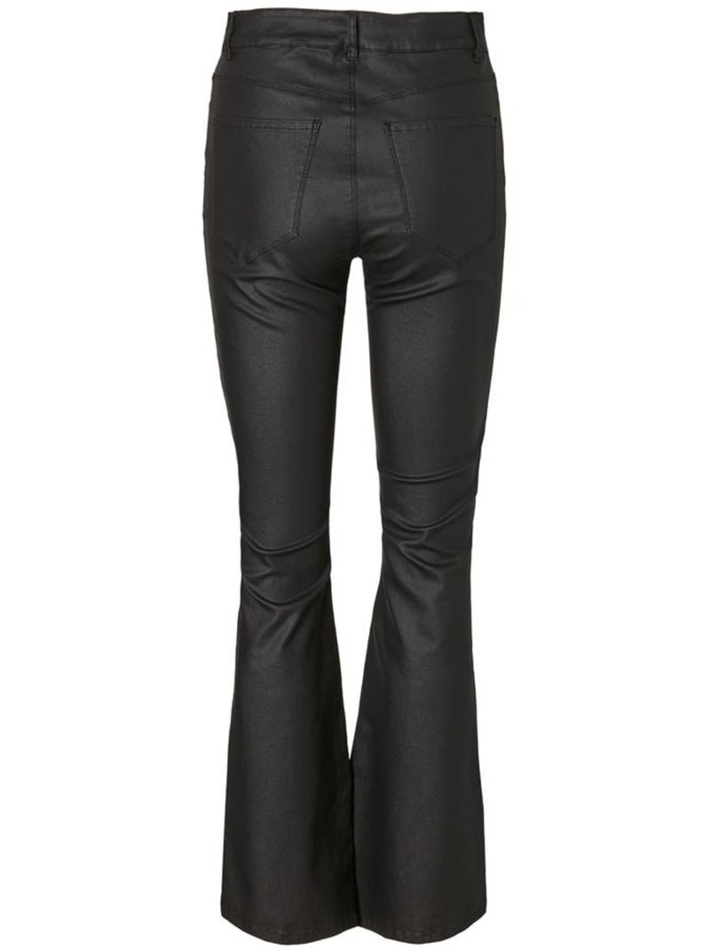 Pantalones de Cuero Sintético de Talla Grande Vero Moda Curve para Mujer Negro - Kiabi
