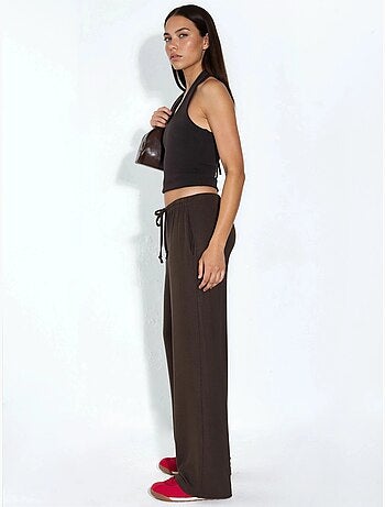 Pantalones de jersey de pierna ancha busem