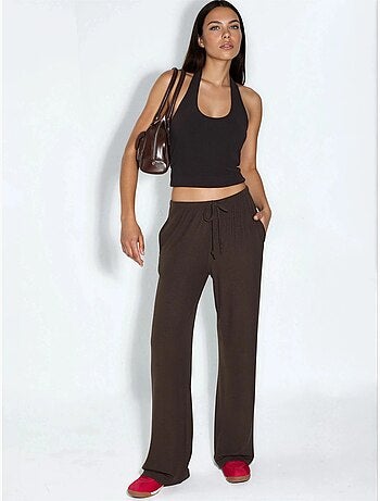 Pantalones de jersey de pierna ancha busem