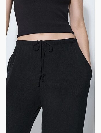 Pantalones de jersey de pierna ancha busem