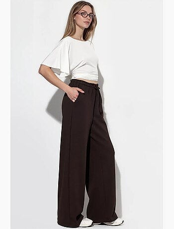 Pantalones de jersey de pierna ancha busem