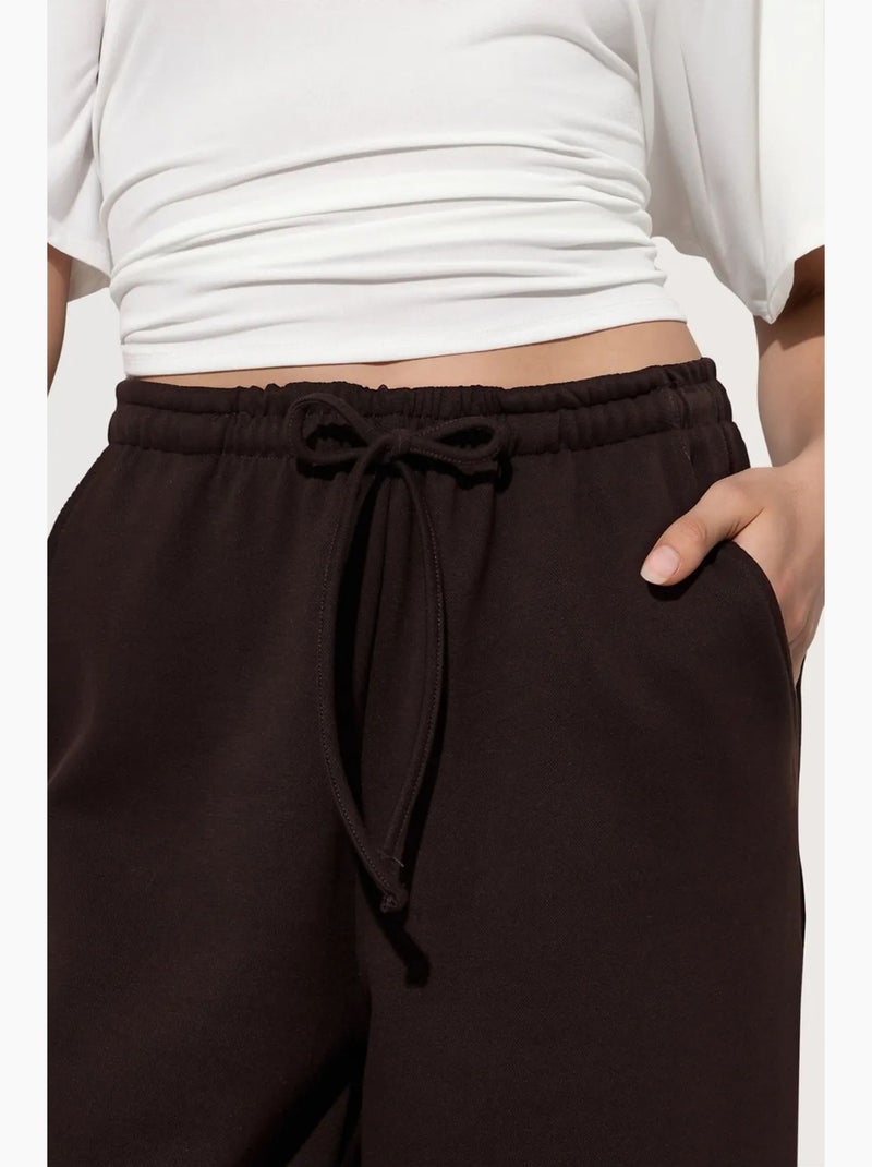 Pantalones de jersey de pierna ancha busem Negro - Kiabi