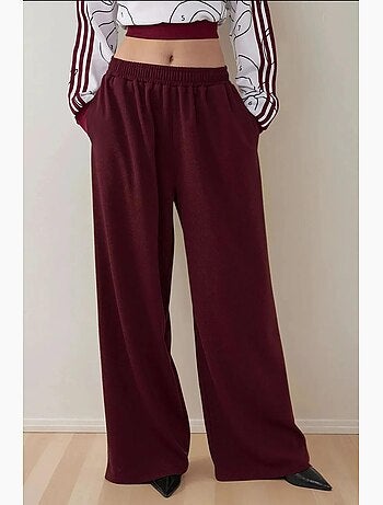 Pantalones de jersey de pierna ancha con cintura elástica hiccup