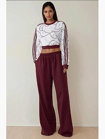 Pantalones de jersey de pierna ancha con cintura elástica hiccup