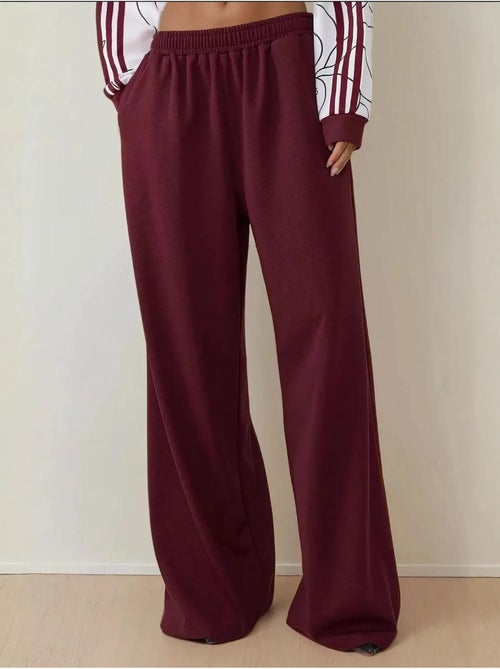 Pantalones de jersey de pierna ancha con cintura elástica - Kiabi Pantalones de jersey de pierna ancha con cintura elástica - Kiabi