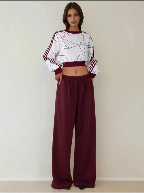 Pantalones de jersey de pierna ancha con cintura elástica - Kiabi Pantalones de jersey de pierna ancha con cintura elástica - Kiabi