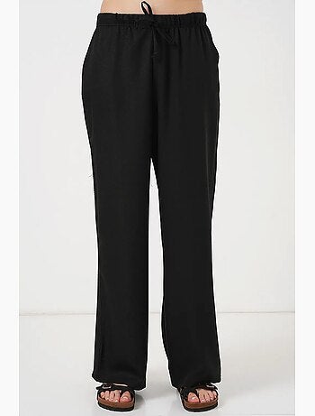 Pantalones de lino de pierna ancha bdart