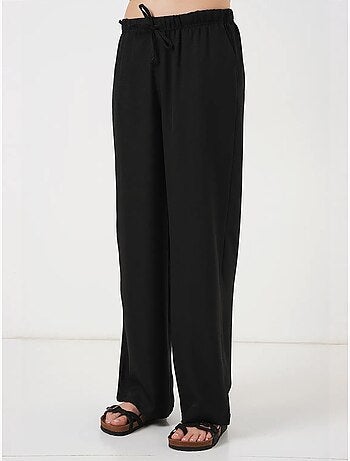 Pantalones de lino de pierna ancha bdart