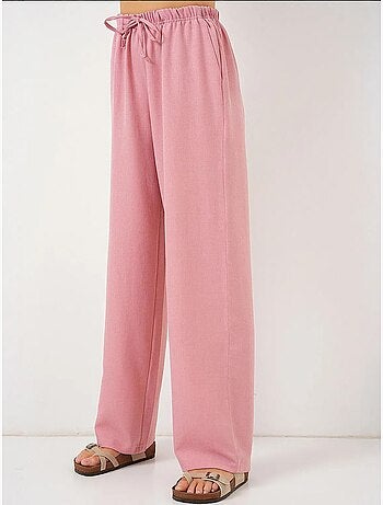 Pantalones de lino de pierna ancha bdart