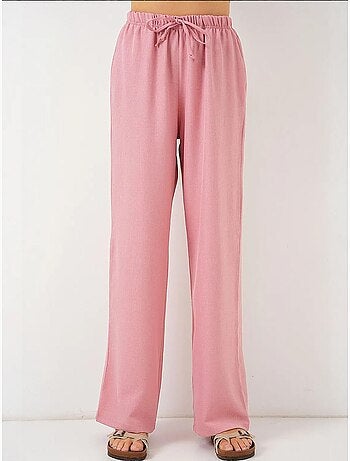 Pantalones de lino de pierna ancha bdart