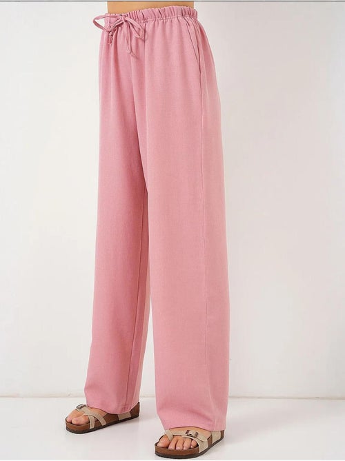 Pantalones de lino de pierna ancha bdart - Kiabi Pantalones de lino de pierna ancha bdart - Kiabi