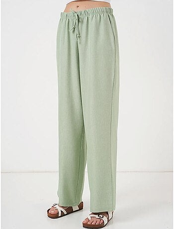 Pantalones de lino de pierna ancha bdart