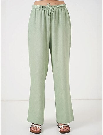 Pantalones de lino de pierna ancha bdart